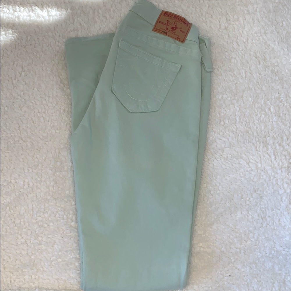 True Religion Halle Skinny Leggings in Old Mint